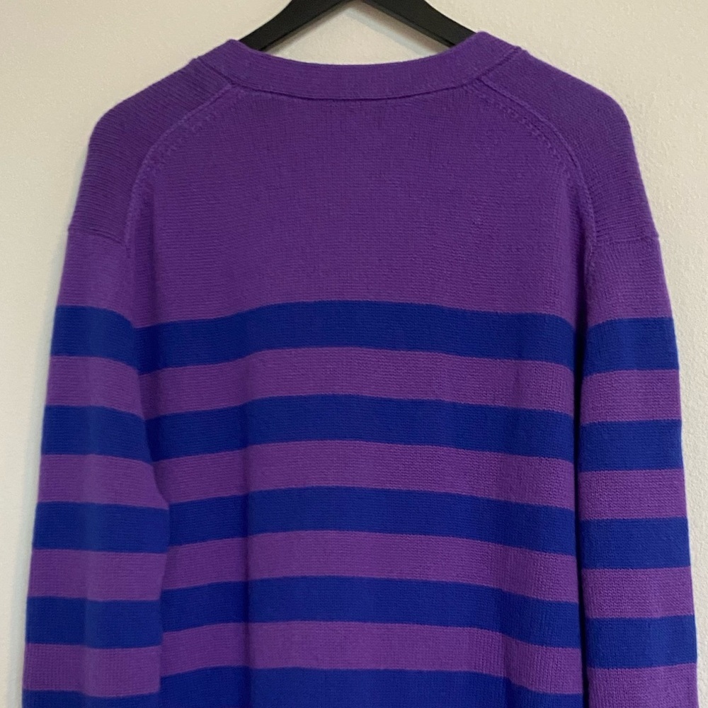 Acne Studios Wool Cardigan Sweater Striped Oversized Mens Luxury Winter Knit - Picture 14 of 15